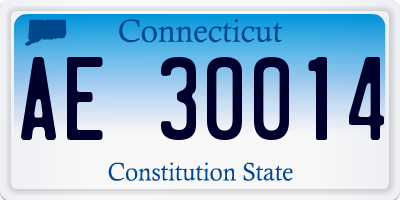 CT license plate AE30014