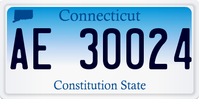 CT license plate AE30024