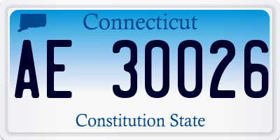 CT license plate AE30026
