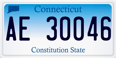 CT license plate AE30046