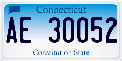 CT license plate AE30052