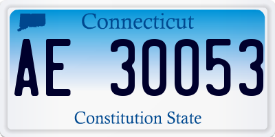 CT license plate AE30053