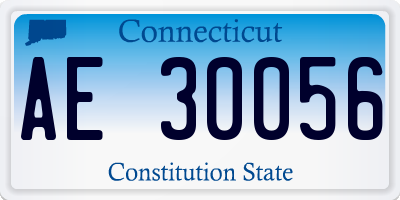 CT license plate AE30056