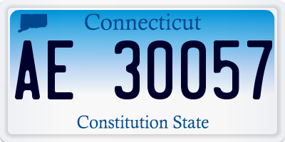 CT license plate AE30057