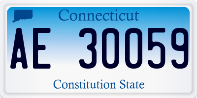 CT license plate AE30059