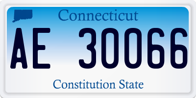 CT license plate AE30066