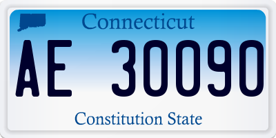 CT license plate AE30090