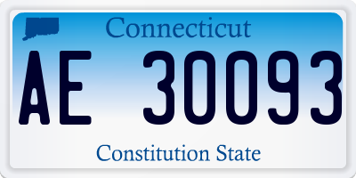 CT license plate AE30093