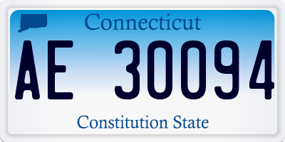 CT license plate AE30094