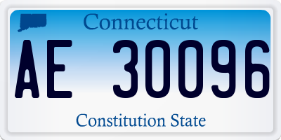 CT license plate AE30096