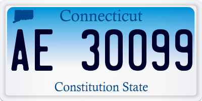 CT license plate AE30099