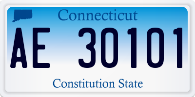 CT license plate AE30101