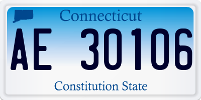 CT license plate AE30106