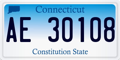 CT license plate AE30108
