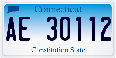 CT license plate AE30112