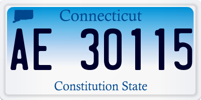 CT license plate AE30115