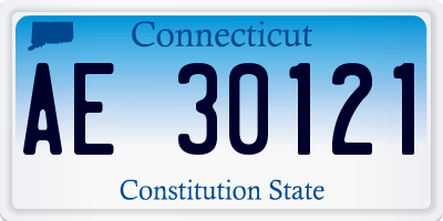CT license plate AE30121