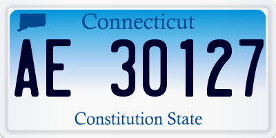 CT license plate AE30127