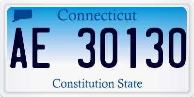 CT license plate AE30130