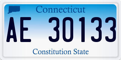 CT license plate AE30133