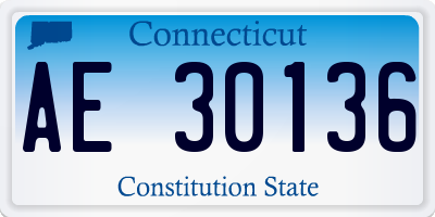 CT license plate AE30136