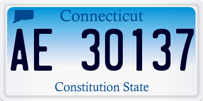 CT license plate AE30137