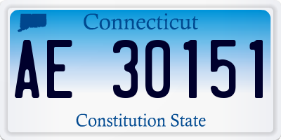 CT license plate AE30151