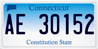 CT license plate AE30152
