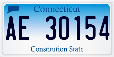 CT license plate AE30154