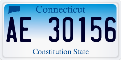 CT license plate AE30156