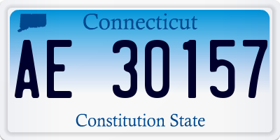 CT license plate AE30157