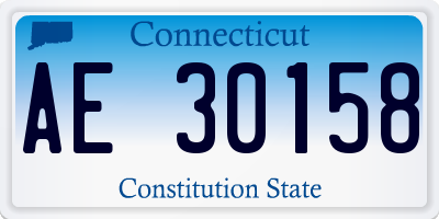 CT license plate AE30158