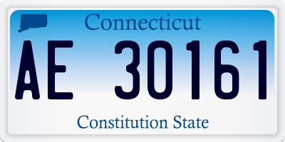 CT license plate AE30161