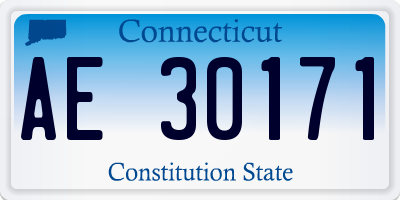 CT license plate AE30171