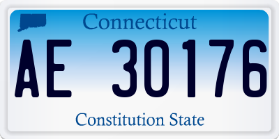CT license plate AE30176