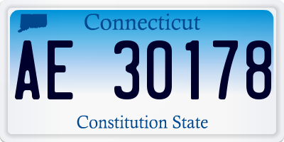 CT license plate AE30178