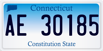 CT license plate AE30185