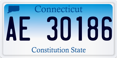 CT license plate AE30186
