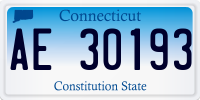 CT license plate AE30193