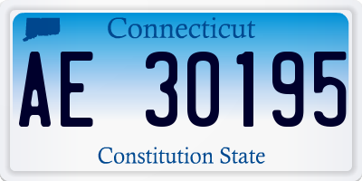 CT license plate AE30195