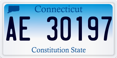 CT license plate AE30197