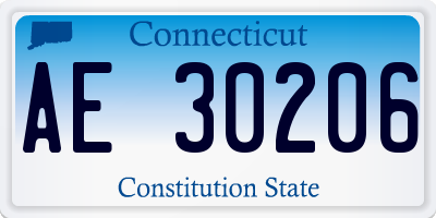 CT license plate AE30206