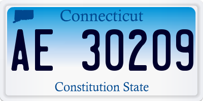 CT license plate AE30209