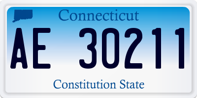 CT license plate AE30211