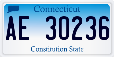 CT license plate AE30236