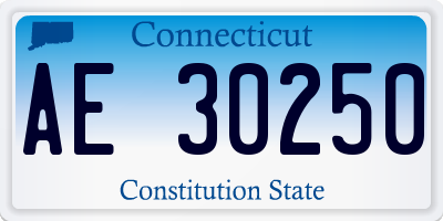CT license plate AE30250
