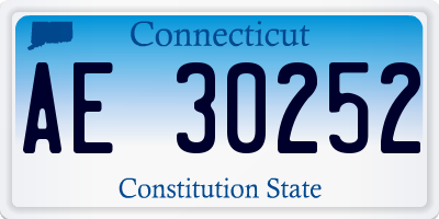 CT license plate AE30252