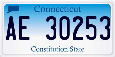 CT license plate AE30253
