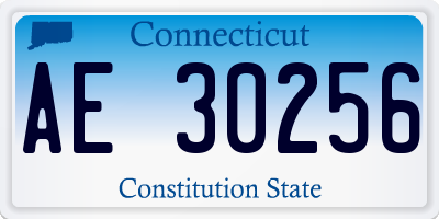 CT license plate AE30256