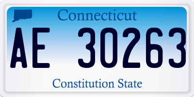 CT license plate AE30263